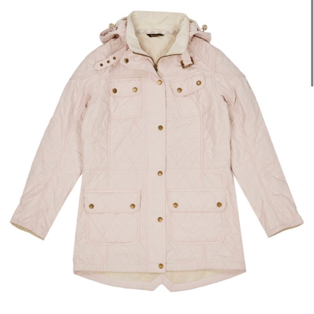 NWT Barbour | Arrow Quilted Hooded Jacket - Picture 3 of 13